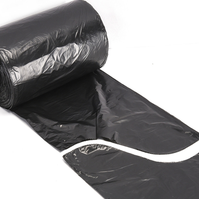 Beige PE Plastic HDPE/LDPE Flap Tie Trash Garbage Bag for Direct Custom Branding