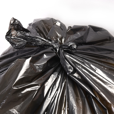 Beige PE Plastic HDPE/LDPE Flap Tie Trash Garbage Bag for Direct Custom Branding
