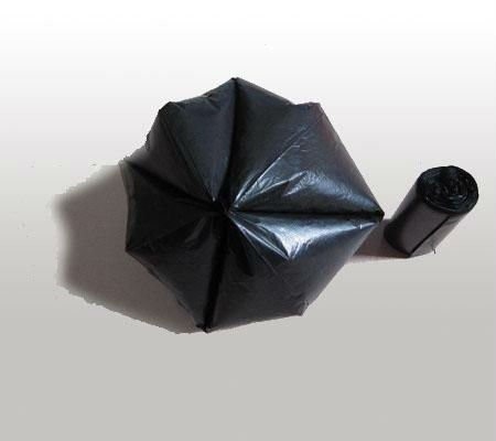 5-100 mic Thickness Certificate ok compost Recycled Black Bags in Roll for Garbage