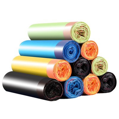 Drawstring HDPE Transparent Bags for Garbage Unscented LDPE Blue Garbage Bag