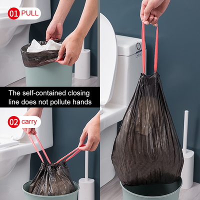 55 Gallon Drawstring Garbage Bag Customized 6ml Plastic Bag for Easy Waste Management