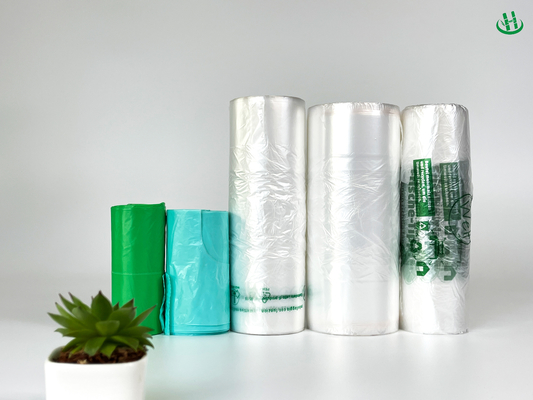 46 X 33 Clear T-Shirt Garbage Bags for Diapers 1.3 Mil Flat Seal Plastic Trash Bags