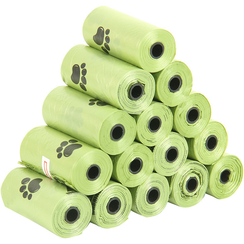 15 PCS/roll Biodegradable Pet Garbage Bags T-shirt Bag Type for Dog Poo Bag Supplies