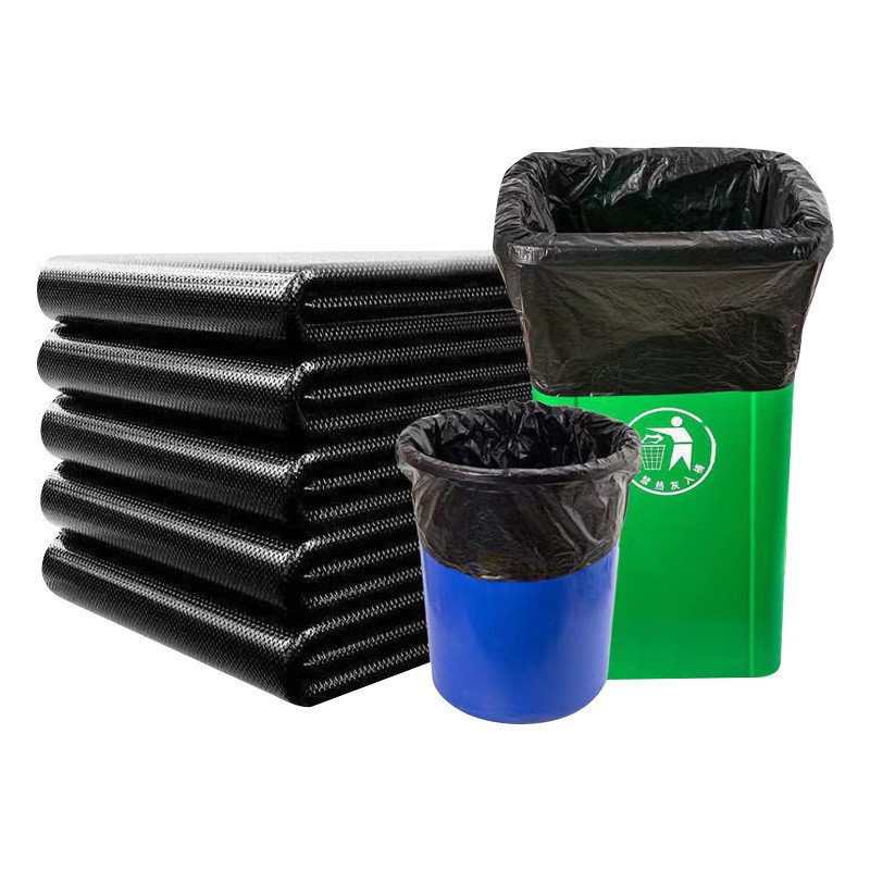 Multi- Large Black Heavy Duty Garbage Bags Customized Size for Other Household Items