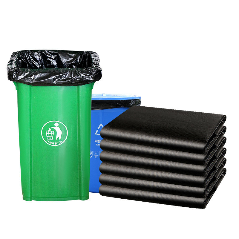 Custom Order Black Thickened Large Garbage Bag for Catering Hotel Property Sanitation