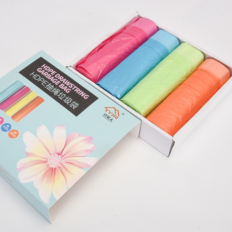 Disposable Customized Plastic Drawstring Garbage Bag for Sorting Garbage in Workplaces