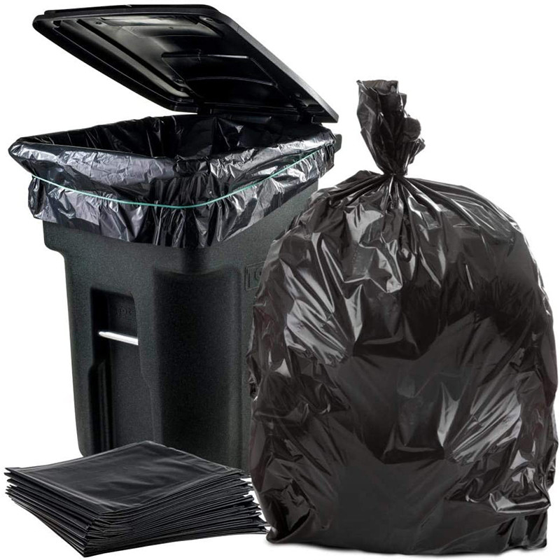 Bottom Gusset Bag Custom Heavy Duty Trash Bags for Home Street Dustbin Company Campus