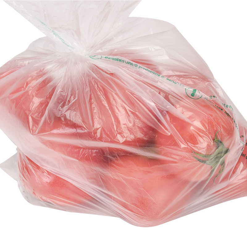 Transparent HDPE Food Packaging Flat Bag On A Roll For Fruits Vegetable Bread Sample