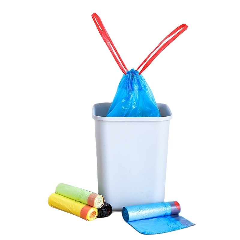 Customized Logo Drawstring Trash Bags Colorful Small Garbage Bag Disposable Home