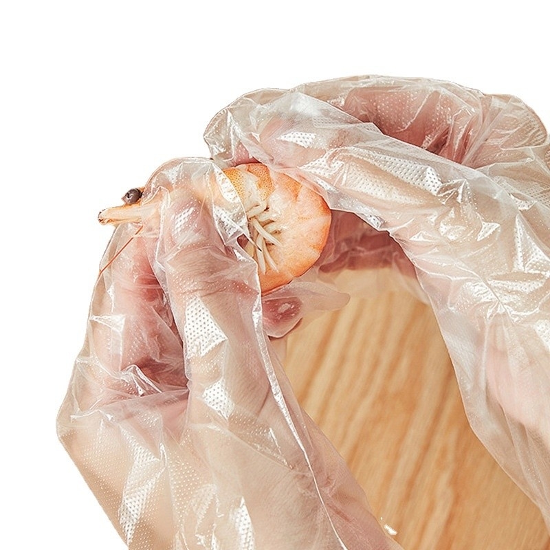 PE Plastic Gloves for Cleaning Cooking BBQ DIY Outer Material Polyester Baby Care Room