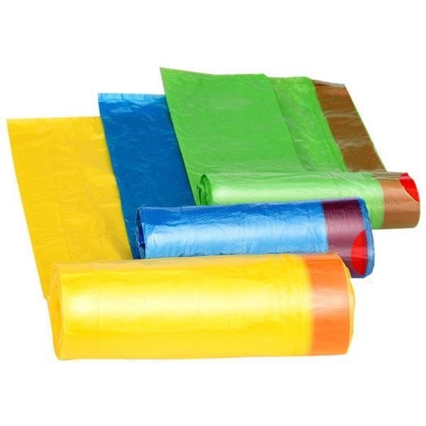 Offset Printing Drawstring Garbage Bags for Trash Can Liner in 5-50 Mic Thickness