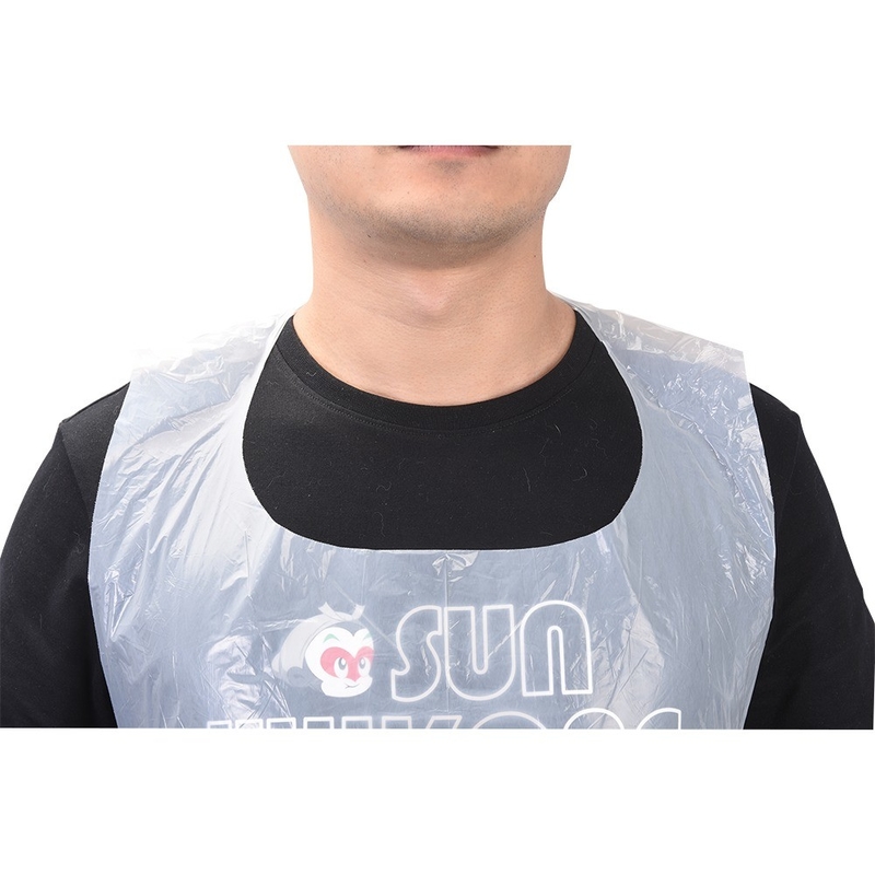 Classification S M L Size Clear Apron Transparent Tablier White Apron with Towel
