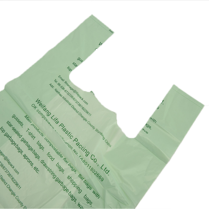 Customized Logo PP Cornstarch Biodegradable Clear Fruit Vegetable Produce Bags on Roll