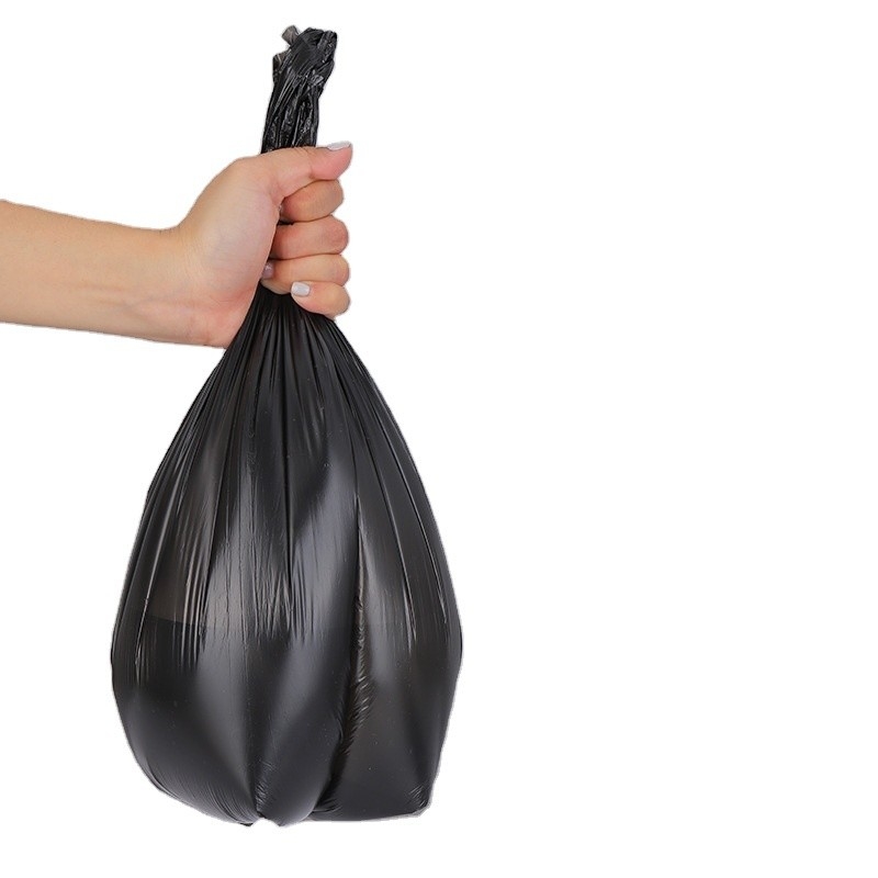 Black HDPE/LDPE/LLDPE Strong Star Sealed Garbage Bags for Office Waste Basket Liners