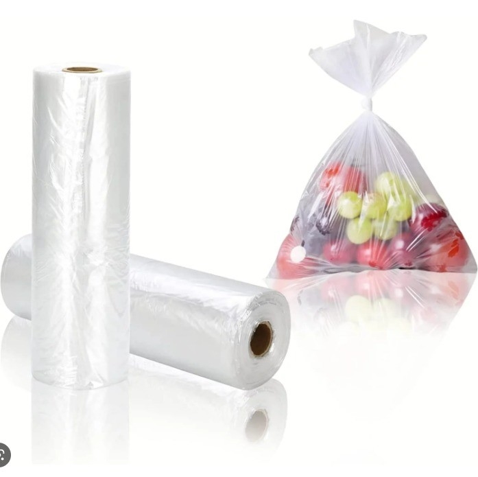 Plastic Produce Bag for Food Storage Flat or Handle Tie HDPE/LDPE/LLDPE Material