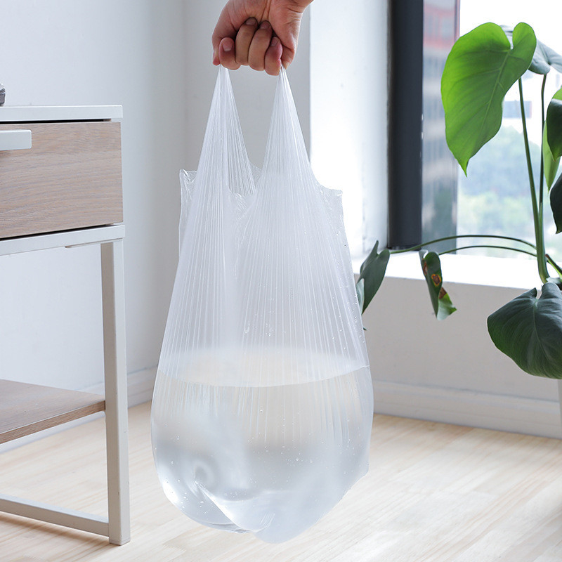 Square Bottom Handle Bag for Eco-friendly Supermarket Shopping of Daily Necessities