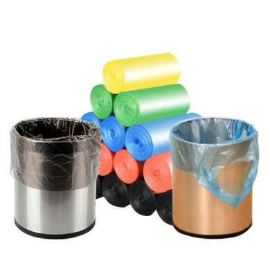 Custom Logo Black Bin Carrier Refuse Sacks Liners Bags for Biodegradable Waste Garbage