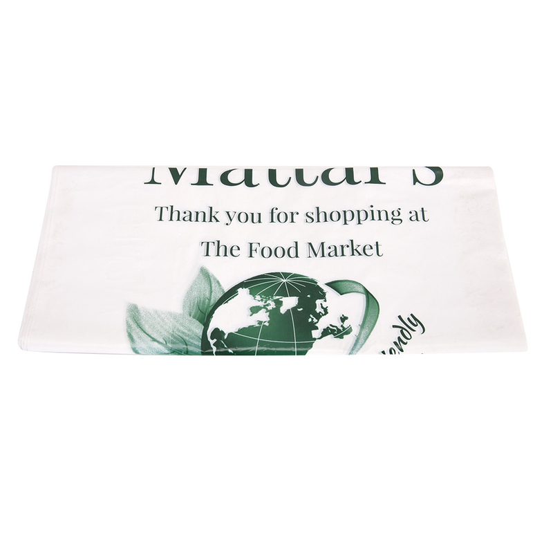 Logo Print PET PETAL PE Custom Plastic Bag with Flexiloop Handle and Custom Print