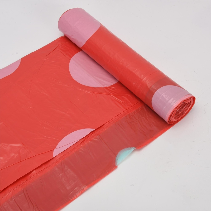 5-50 Mic Thickness Green Custom Logo Printing Orange Plastic Scented Garbage Bag