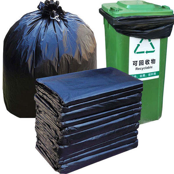 Custom Size Individually Folded HDPE Plastic Cleaning Contractor Packaging Trash Bag
