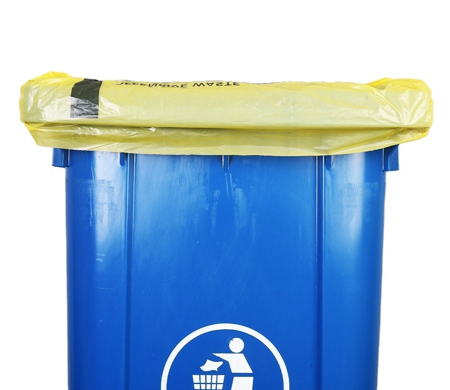 Portable Flat Mouth PE Bags for Hospital and Clinic Waste Disposal Thickness 5-100 mic