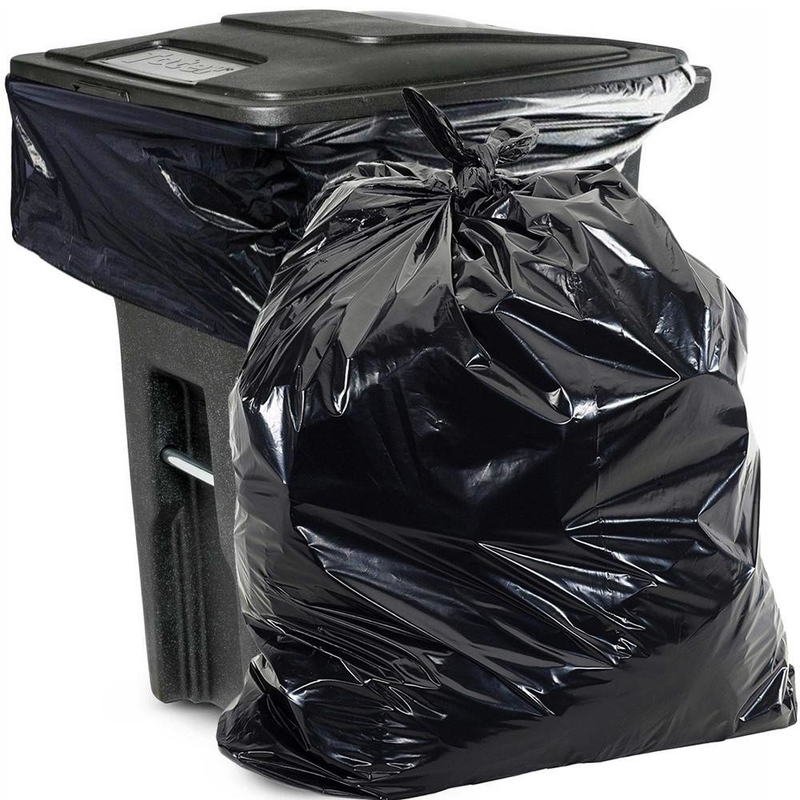 Household Products Black Plastic Garbage Bag for Eco-Friendly Waste Removal