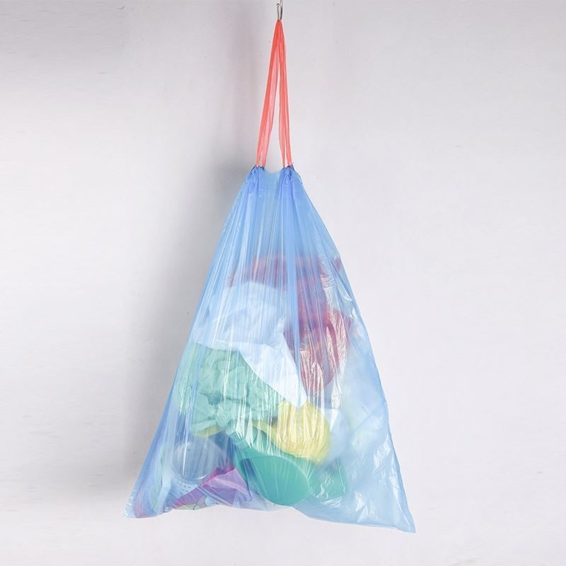 Customed 13 Gallon Kitchen Drawstring Trash Bags Heavy Duty Clear Garbage Bag PE Stand up Pouch Plastic GREEN
