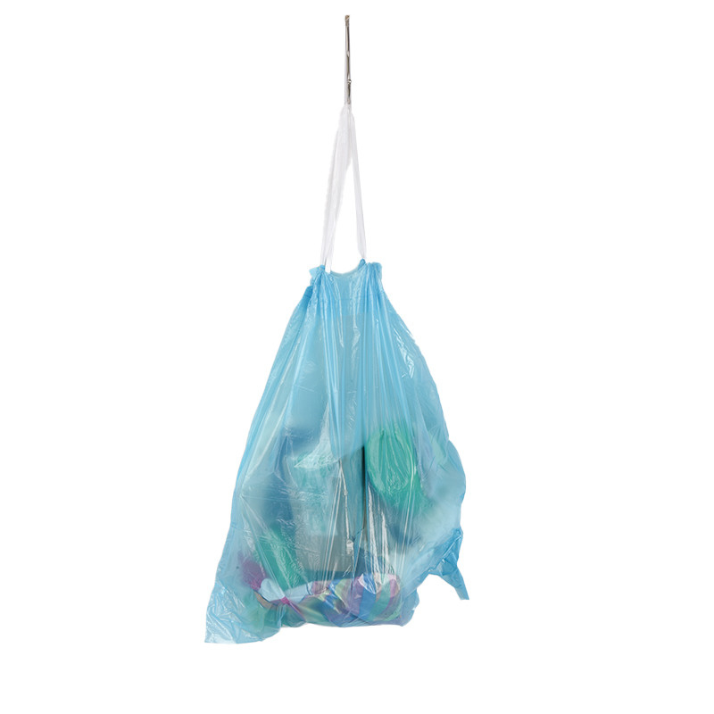 Drawstring Garbage Bag Pack Custom Order and Flexo Printing for Home Hotel Restaurant